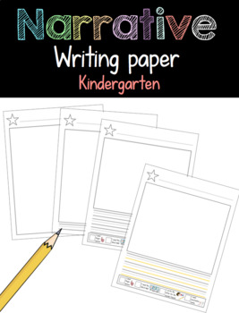 Preview of Narrative Writing Paper Kindergarten