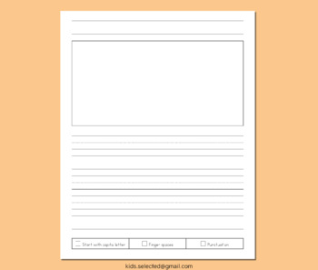Narrative Writing Paper Primary Stories Journal with Picture Space Personal