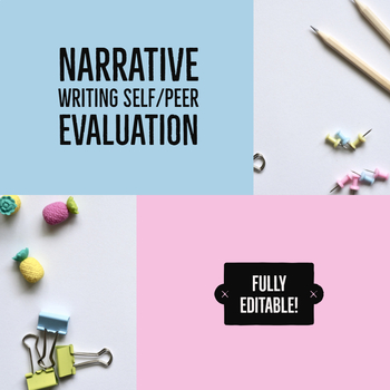 Preview of Narrative Writing Peer Evaluation Sheet