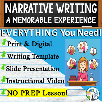 Preview of Personal Narrative Writing Essay Lesson, Graphic Organizer - A Childhood Memory