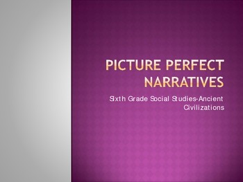 Preview of Narrative Writing-Picture Perfect. Powerpoint+ CLOZE Lesson Notes!