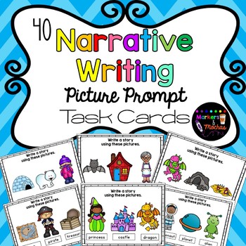 Preview of Narrative Writing Picture Prompt TASK CARDS