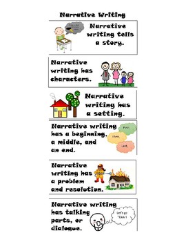 Preview of Narrative Writing Poster and Bookmarks