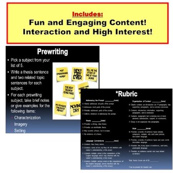 Narrative Essay with Rubric by PowerPoint Guru | TPT