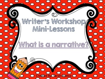 Preview of (Narrative writing) Writer's Workshop mini-lesson for 1st and 2nd grade.