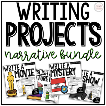 Preview of Narrative Writing Project Bundle | Distance Learning Digital and Printable