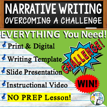 Preview of Narrative Writing Prompt, Narrative Writing Graphic Organizer - Challenges