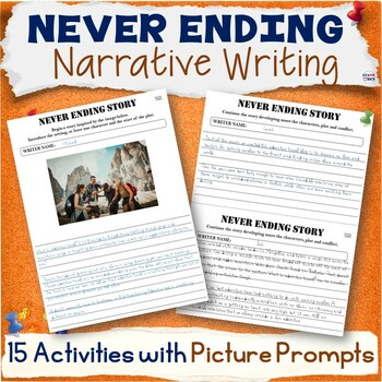 Narrative Writing Prompts - Never Ending Story Picture Activities and ...