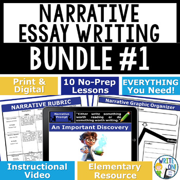 Preview of Narrative Essay Writing Prompts - Personal Narrative Story Outline - Bundle #1