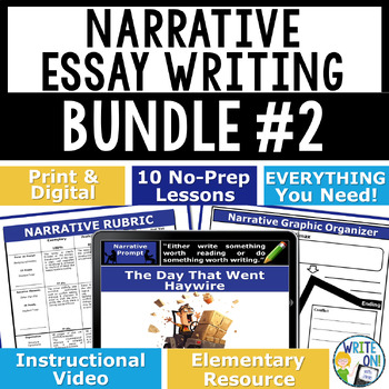 Preview of Narrative Writing Prompts, Narrative Writing Graphic Organizer, Narrative Rubric