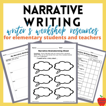 Preview of Narrative Writing Resource Pack | Printable Checklists & Graphic Organizers