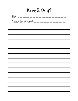 Preview of Narrative Writing: Rough Draft, Final Draft, and Rubric for Students/Teacher