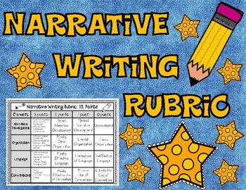 Preview of Narrative Writing Scoring Rubric for Elementary Students