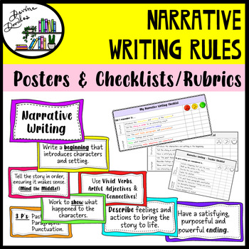 Preview of Features of Narrative Writing - Rules and Rubrics