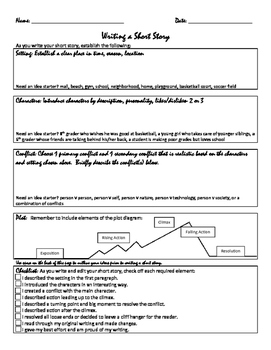 Preview of Narrative Writing Scaffold