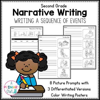 Narrative Writing Sequence of Events 8 Different Prompts Differentiated