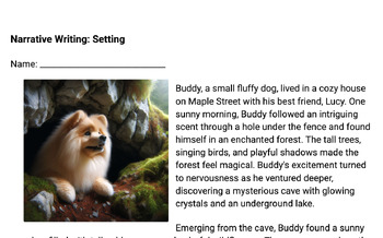 Preview of Narrative Writing- Settings