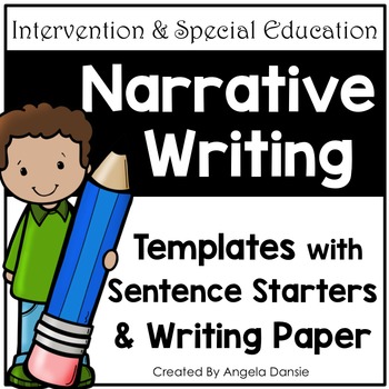 Preview of Narrative Writing (Small Moment) Template - Sentence Starters, Prompts & Paper