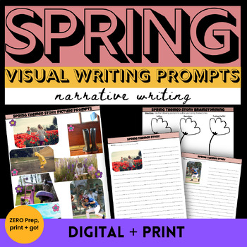 Preview of Narrative Writing Spring Themed Visual Narrative Writing Prompts