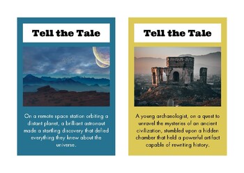 Preview of Narrative Writing, Story Starters Flashcards.