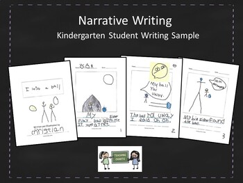 Preview of Kinder/First Grade Narrative Writing Student Writing Sample