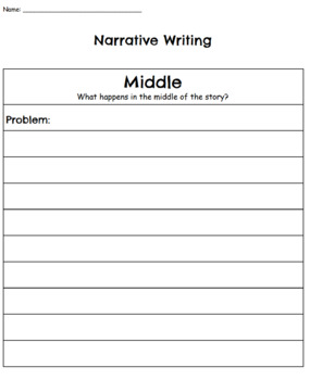 Narrative Writing Template/Organizer by Lil' EDUpreneur | TPT