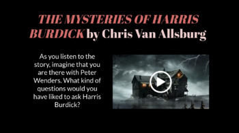 Preview of Narrative Writing: "The Mysteries of Harris Burdick" and Mystery Elements Slides