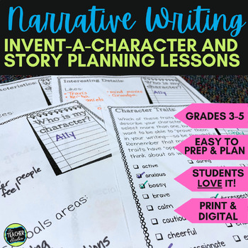 Preview of Narrative Writing Toolkit - Create Characters & Write a Story - Print & Digital