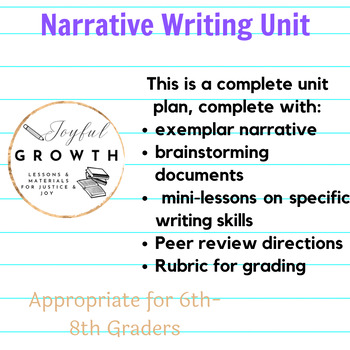 Preview of Narrative Writing Unit