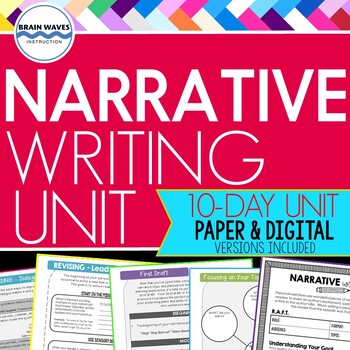 Preview of Narrative Writing Unit -  Personal Narrative- Google Classroom Distance Learning