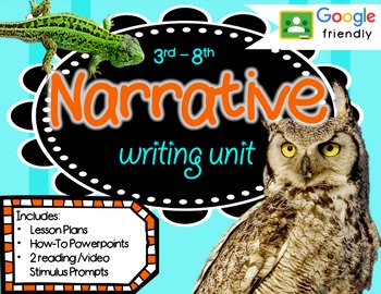 Preview of Narrative Writing Unit GOOGLE ready Reading Text Based Stimulus