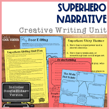 Preview of Narrative Writing Unit: If I Were a Superhero