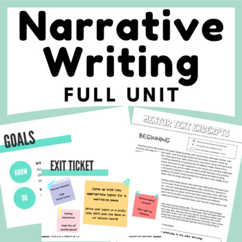 7th Grade Narrative Writing Unit with Slides | Common Core