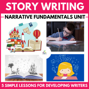Preview of Narrative Writing Unit | Story Writing | Lessons, Prompts & Templates | Digital