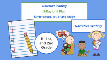 Preview of Narrative Writing Unit for Primary - Kindergarten, 1st, or 2nd grade