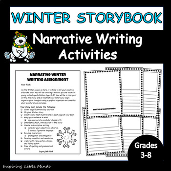 Preview of Narrative Writing Winter Story Book Assignment