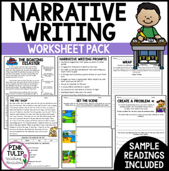 Preview of Narrative Writing Worksheet Pack - No Prep Lesson Ideas