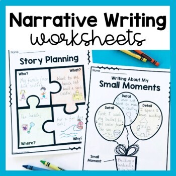 Preview of Narrative Writing Worksheets, Prompts, Posters, and Graphic Organizers