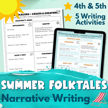 Preview of Narrative Writing - Write a Folktale - SUMMER