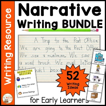 Preview of Narrative Writing Anchor Chart BUNDLE K-2 Graphic Organizer and Planning Sheets