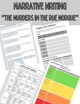 Preview of Narrative Writing inspired by Poe's "The Murders in the Rue Morgue"