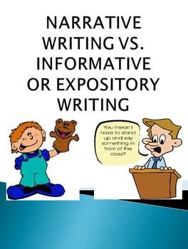 Preview of Narrative Writing vs. Informative or Expository Writing