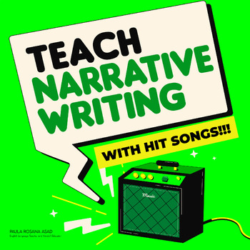 Preview of Narrative Writing  with Hit Songs Reading Comprehension Writitng Prompts