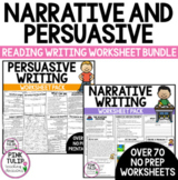 Narrative and Persuasive Writing Worksheet Bundle