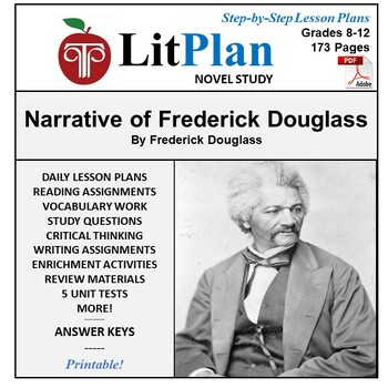 Preview of Narrative of Frederick Douglass LitPlan Novel Study Unit, Activities, Questions