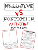 Narrative vs Nonfiction Activities