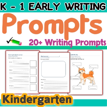 Narrative writing, personal opinion, and labelling prompts for kindergarten