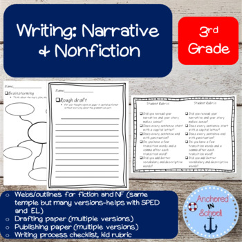 Narratives and Nonfiction (checklists, organizers, paper, and student ...