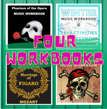 Preview of Narratives in Music - 4 x Film, Musicals, Opera and Program Music Workbooks