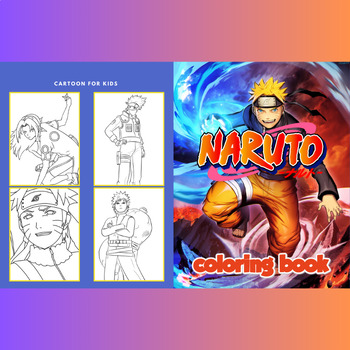 5 coloring pages with Naruto and Sasuke - Naruto Hokage